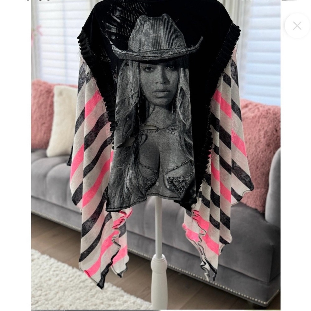 NWT Upcycled One of Kind Only Beyoncé Poncho OS